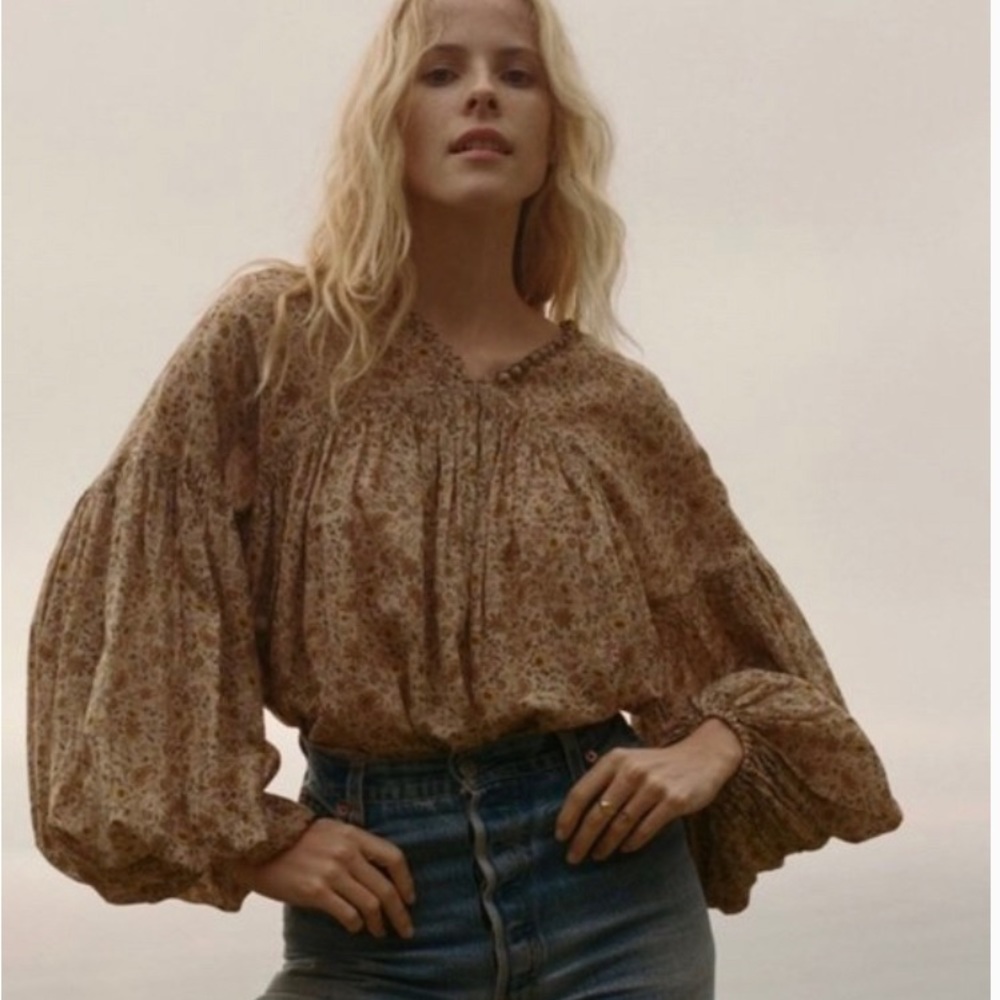 Doen Thistle top in Jaipur Mustard XS